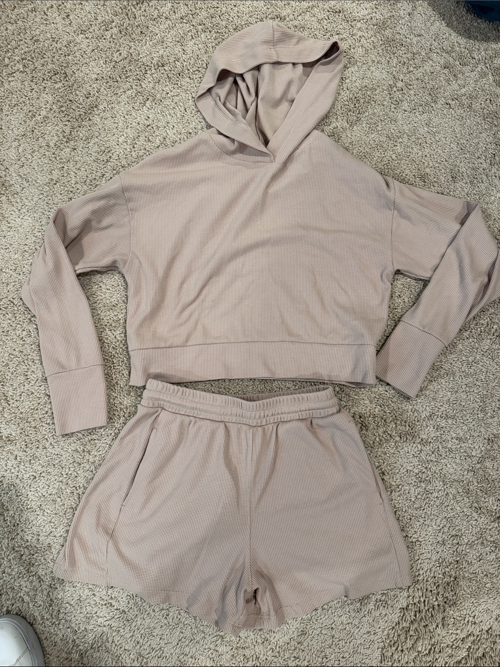 Waffle knit two piece set from boutique